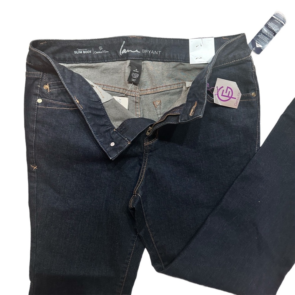 Lane Bryant Dark Indigo Bootcut Stretch Jeans Petite Size 18P - Picture 4 of 9